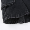 Jupe plissée jeans avec poches sur les cotés
