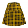 Jupe plissée large et patineuse Harajuku Vintage, carreaux jaune, bleu, rouge, rose, taille haute